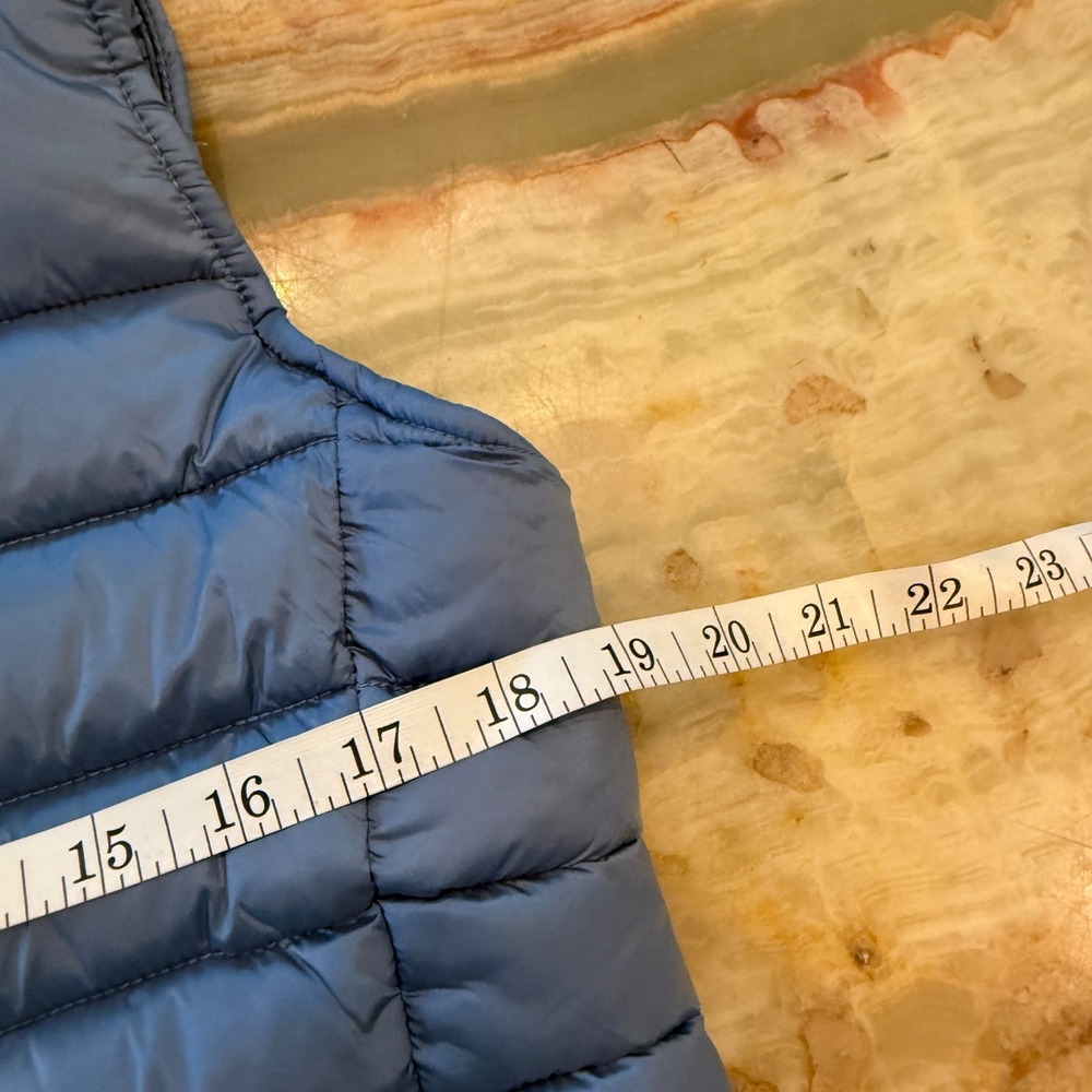 Save The Duck Womens Ultra Light Puffer Vest Jacket Blue Full Zip Outdoor 2/M - Picture 4 of 6